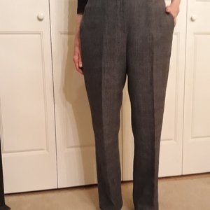 grey plaid wool blend pants, size 6P  Rafaella